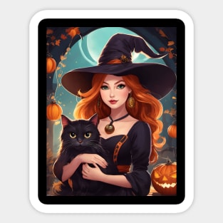 Halloween Witch Sticker